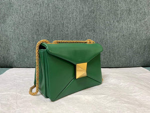 Valentino One Stud Nappa Bag With Chain 1215 Green - Default Title - View 2