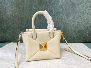 Valentino Small One Stud Nappa Handbag in lambskin V1186 Beige - Default Title - View 3