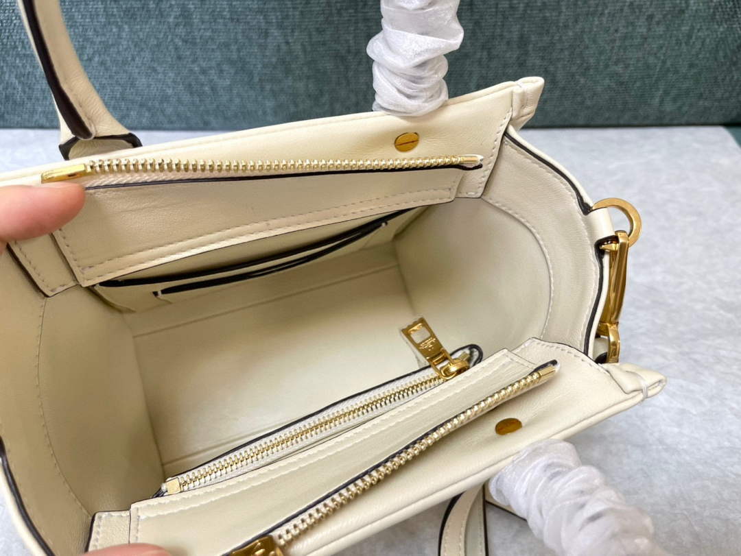 Valentino Small One Stud Nappa Handbag in lambskin V1186 Beige - Default Title - View 9