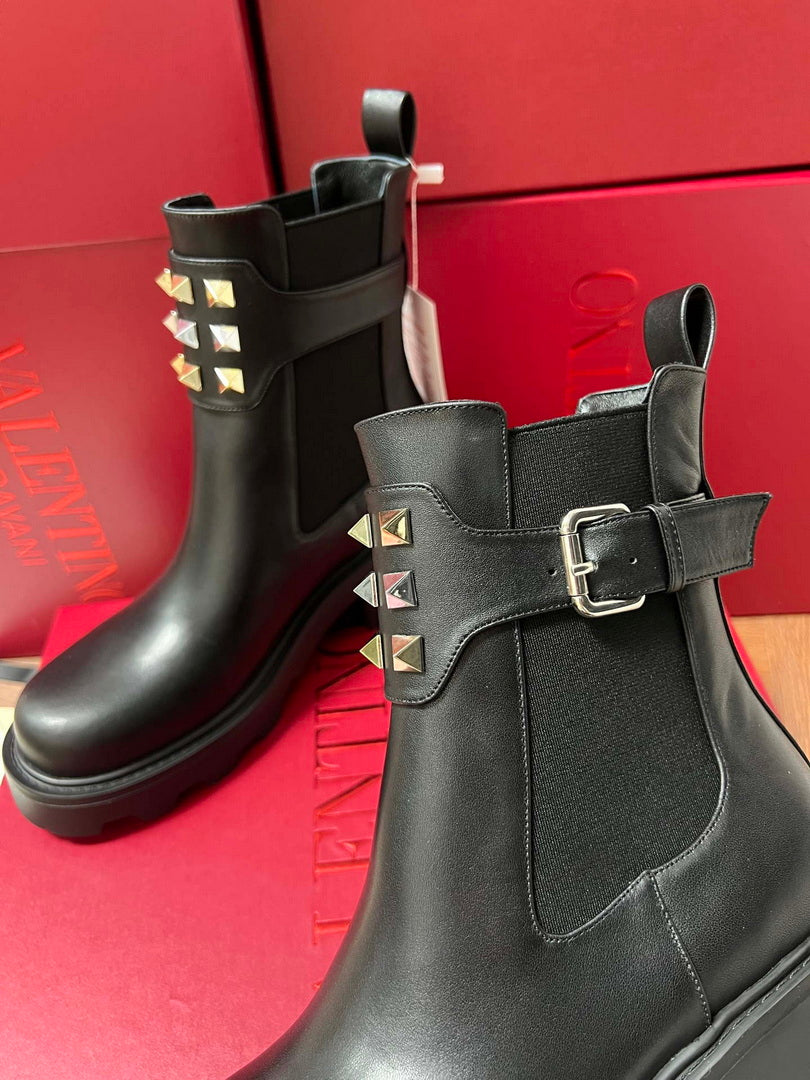 Valentino Studded Ankle Boots Fashion Shoes 55MM V62400