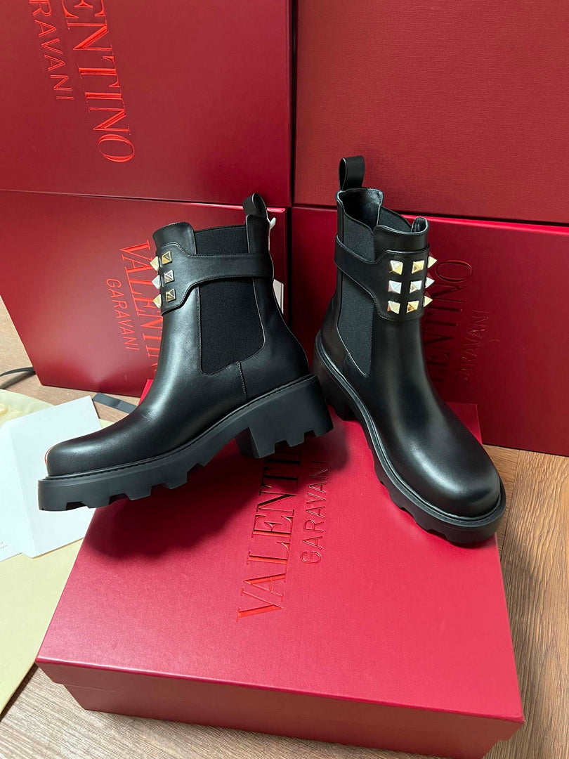 Valentino Studded Ankle Boots Fashion Shoes 55MM V62400