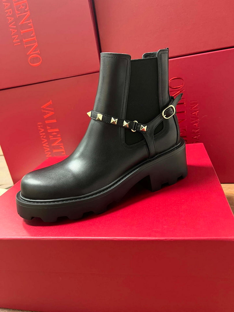 Valentino Studded Ankle Boots Fashion Shoes 55MM V62402