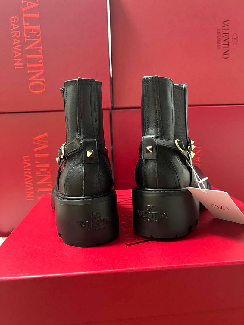 Valentino Studded Ankle Boots Fashion Shoes 55MM V62402