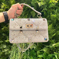 Valentino V0082 Vsling Mini Bag With Sparkling Embroidery Pearl Gray - Default Title - View 1