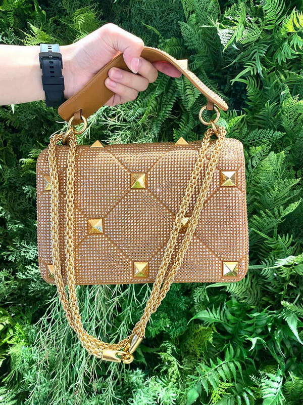 Valentino V0082 Vsling Mini Bag With Sparkling Embroidery Gold
