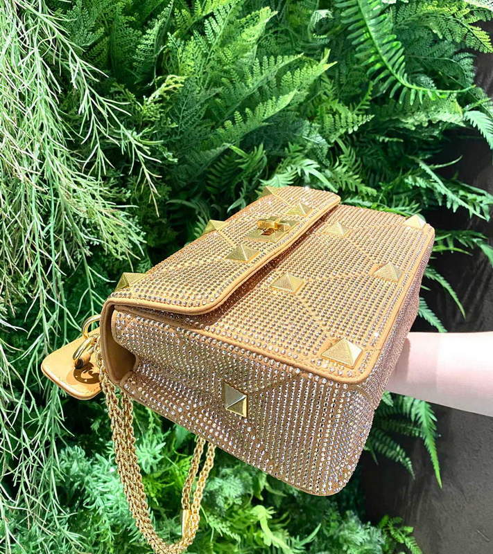 Valentino V0082 Vsling Mini Bag With Sparkling Embroidery Gold