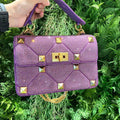 Valentino V0082 Vsling Mini Bag With Sparkling Embroidery Purple - Default Title - View 1