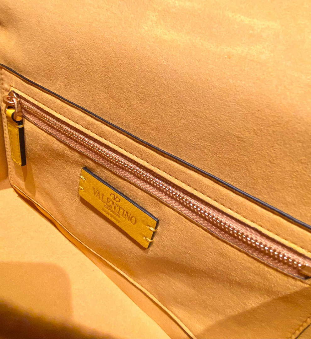 Valentino V0082 Vsling Mini Bag With Sparkling Embroidery Yellow