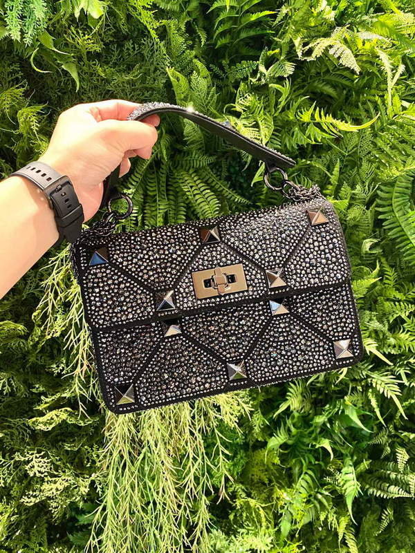 Valentino V0082 Vsling Mini Bag With Sparkling Embroidery Black - Default Title - View 1