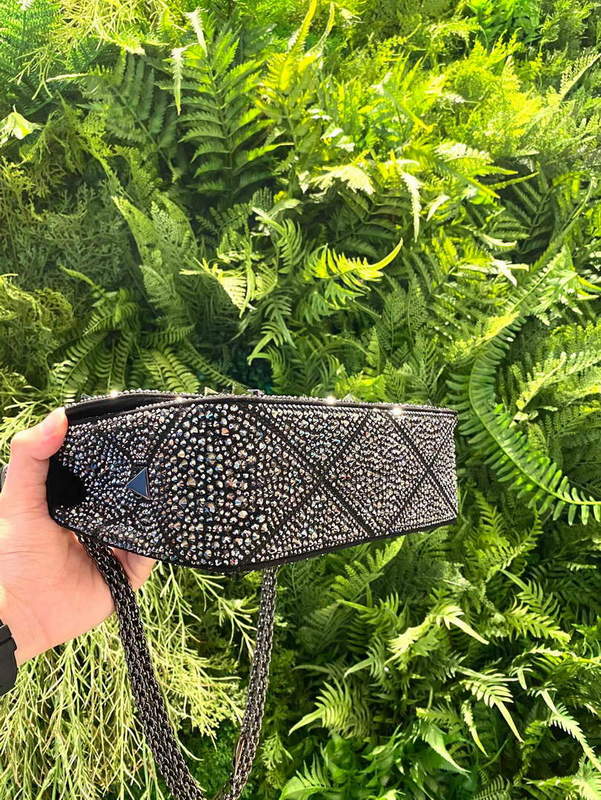 Valentino V0082 Vsling Mini Bag With Sparkling Embroidery Black