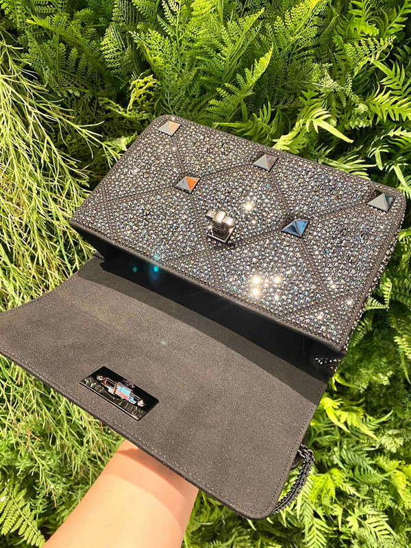 Valentino V0082 Vsling Mini Bag With Sparkling Embroidery Black