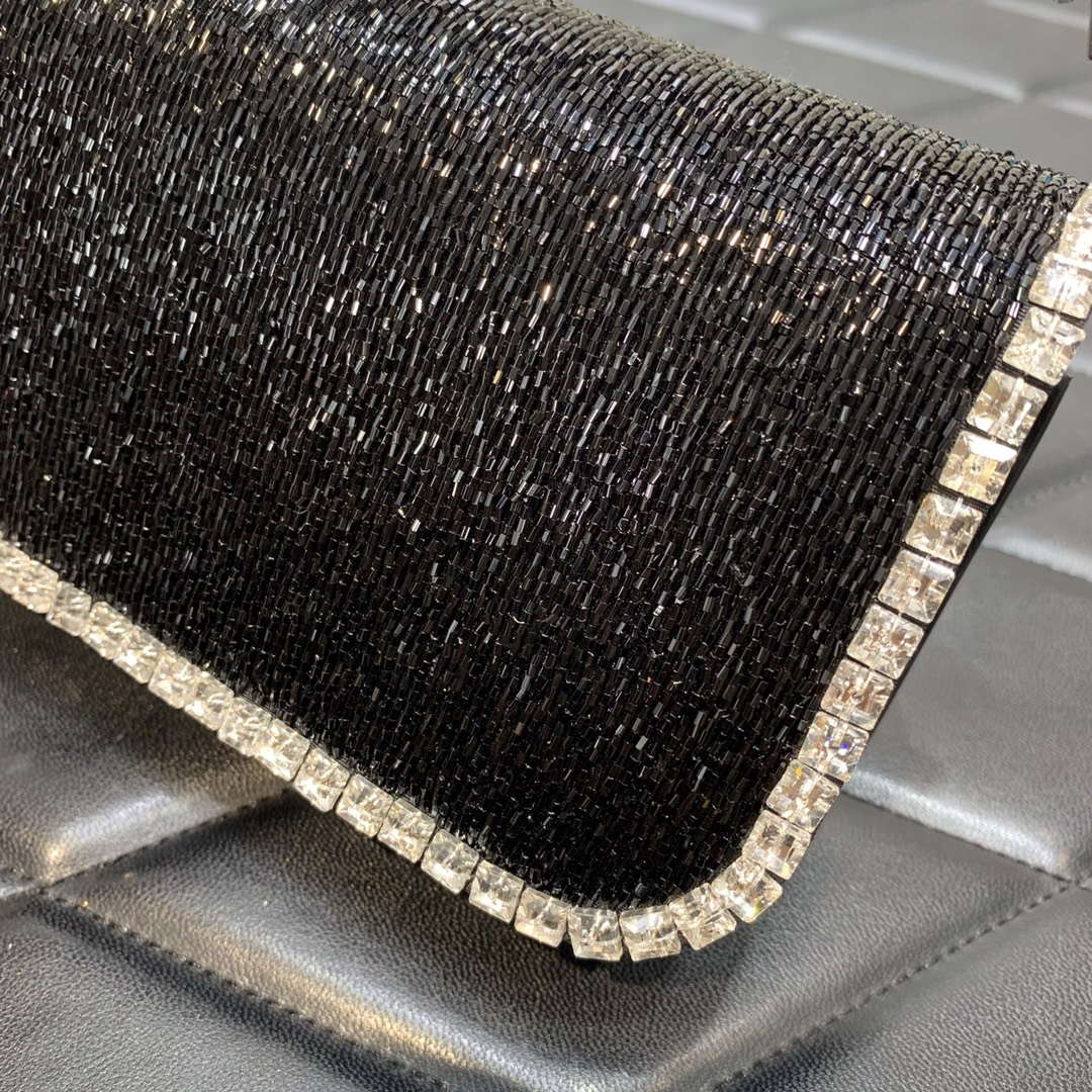 Valentino V3WCRYSTALSILVER Valentino Loc¨° Foldover Top Small Shoulder Bag Black