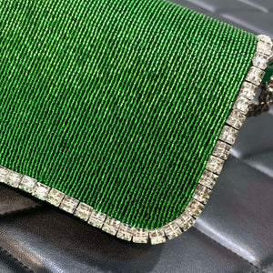 Valentino V3WCRYSTALSILVER Valentino Loc¨° Foldover Top Small Shoulder Bag Green - Default Title - View 3