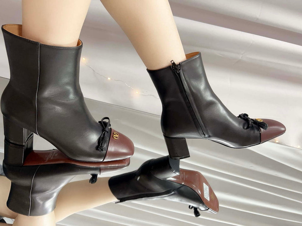 Valentino Valet Du Roi Kidskin Leather Ankle Boot 60MM V62392