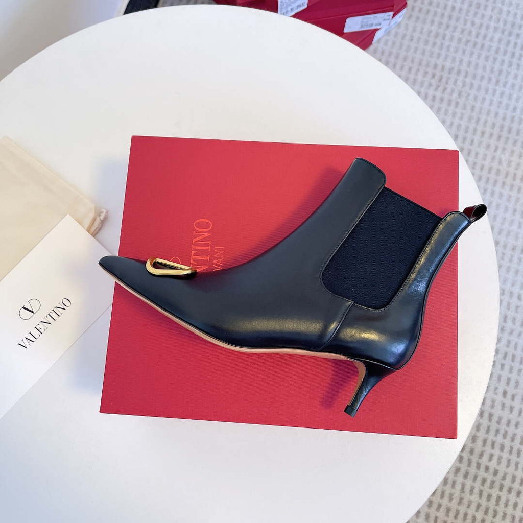 Valentino VLogo Ankle Boots Fashion Shoes 50MM V62397