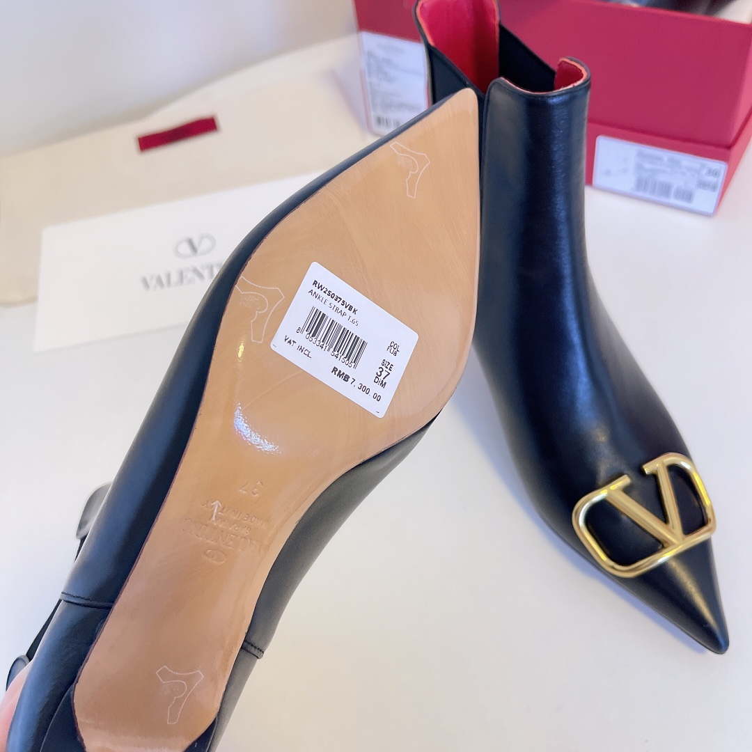 Valentino VLogo Ankle Boots Fashion Shoes 50MM V62397