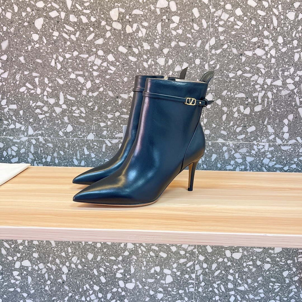 Valentino VLogo Ankle Boots Fashion Shoes 75MM V62394