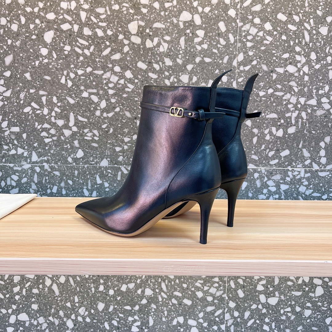 Valentino VLogo Ankle Boots Fashion Shoes 75MM V62394
