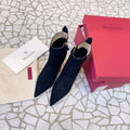 Valentino VLogo Ankle Boots Fashion Shoes 75MM V62395
