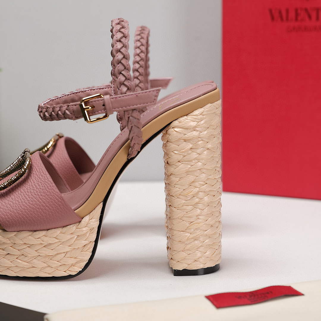 Valentino VLogo Signature Calfskin Wedge Sandal 130MM V78150