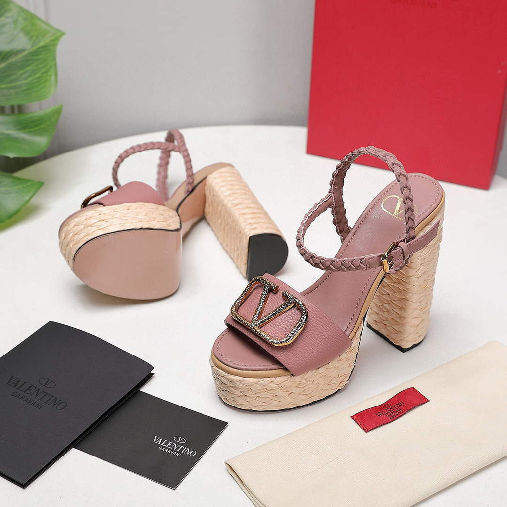 Valentino VLogo Signature Calfskin Wedge Sandal 130MM V78150