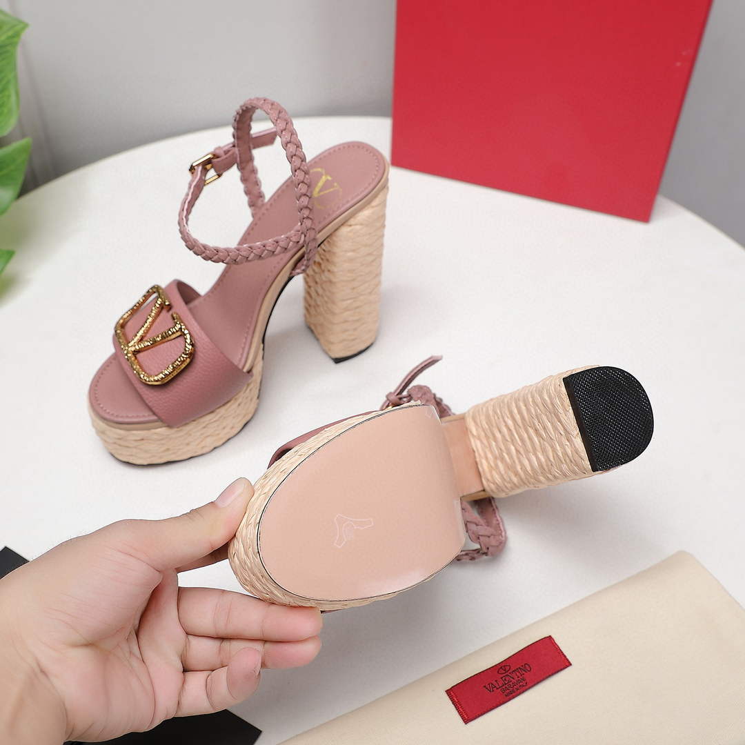 Valentino VLogo Signature Calfskin Wedge Sandal 130MM V78150