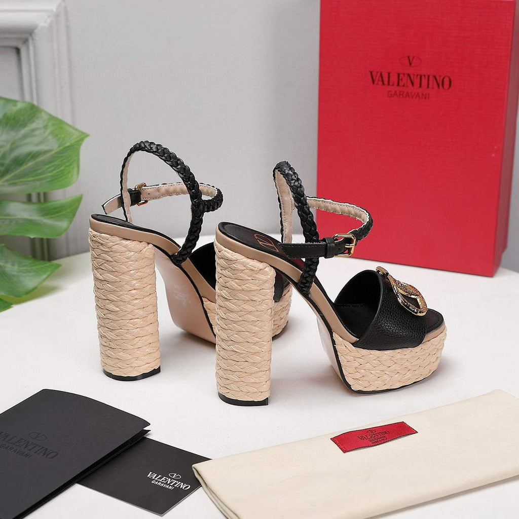 Valentino VLogo Signature Calfskin Wedge Sandal 130MM V78151