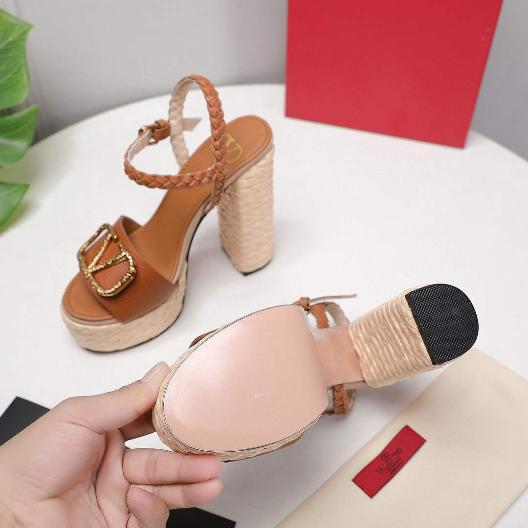 Valentino VLogo Signature Calfskin Wedge Sandal 130MM V78152
