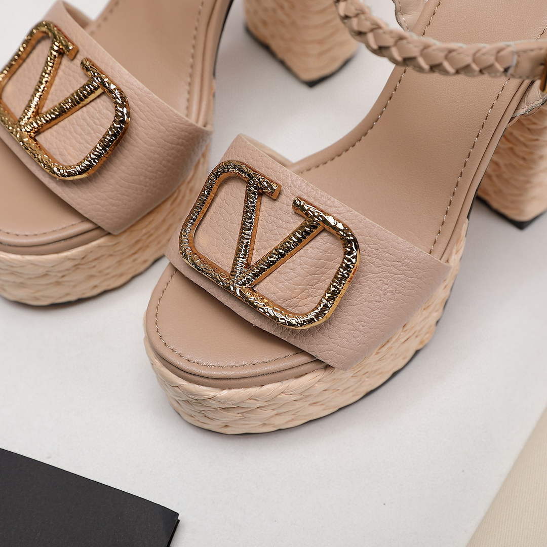Valentino VLogo Signature Calfskin Wedge Sandal 130MM V78153