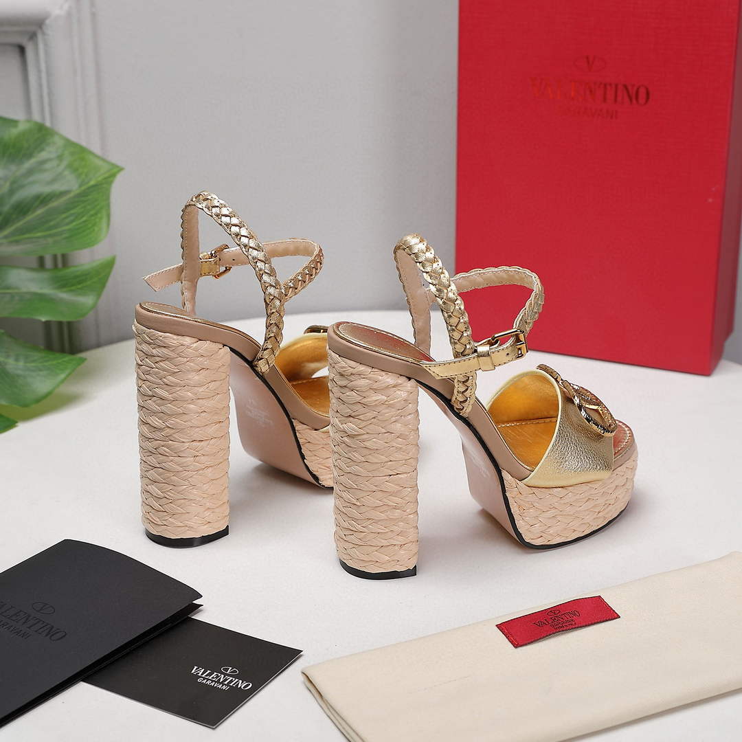 Valentino VLogo Signature Calfskin Wedge Sandal 130MM V78154