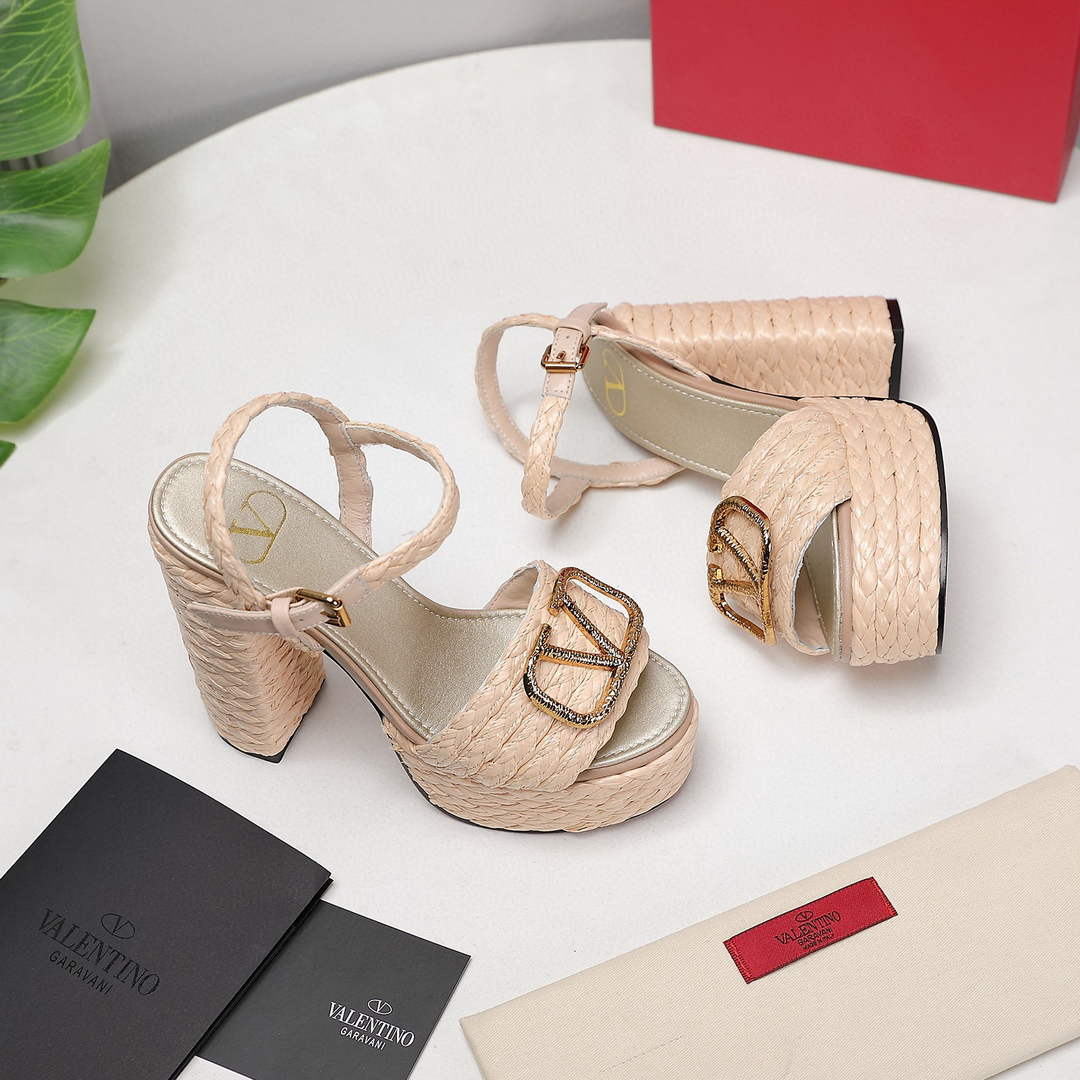 Valentino VLogo Signature Calfskin Wedge Sandal 130MM V78155