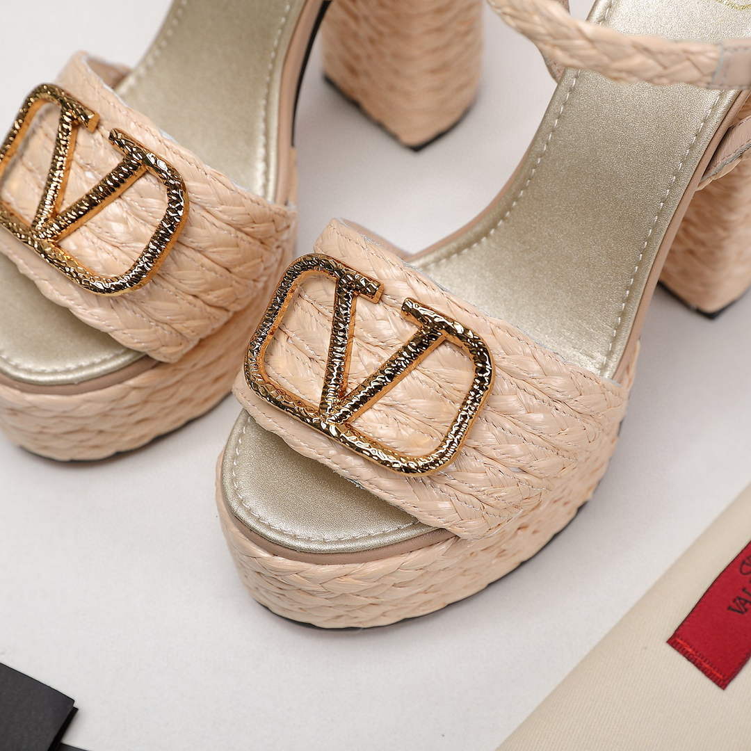 Valentino VLogo Signature Calfskin Wedge Sandal 130MM V78155