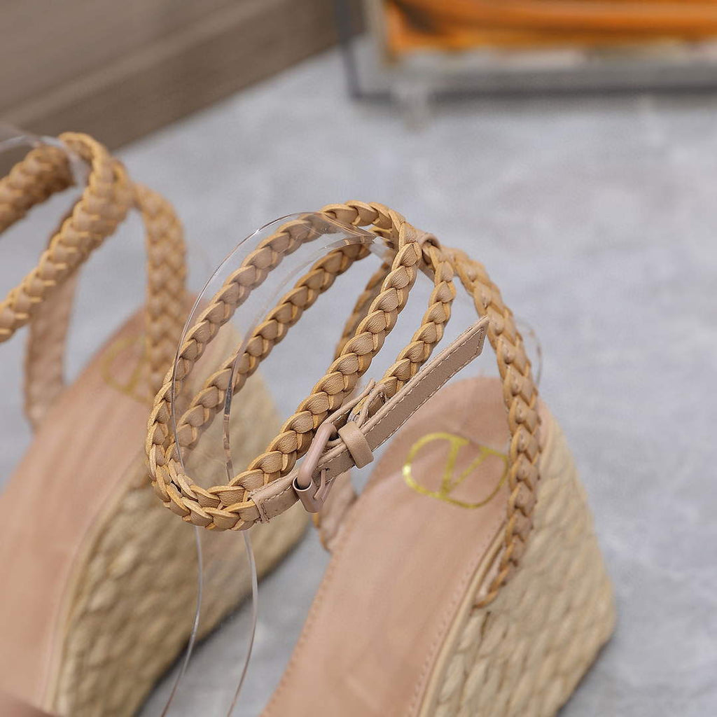 Valentino VLogo Signature Calfskin Wedge Sandal 90MM V78120