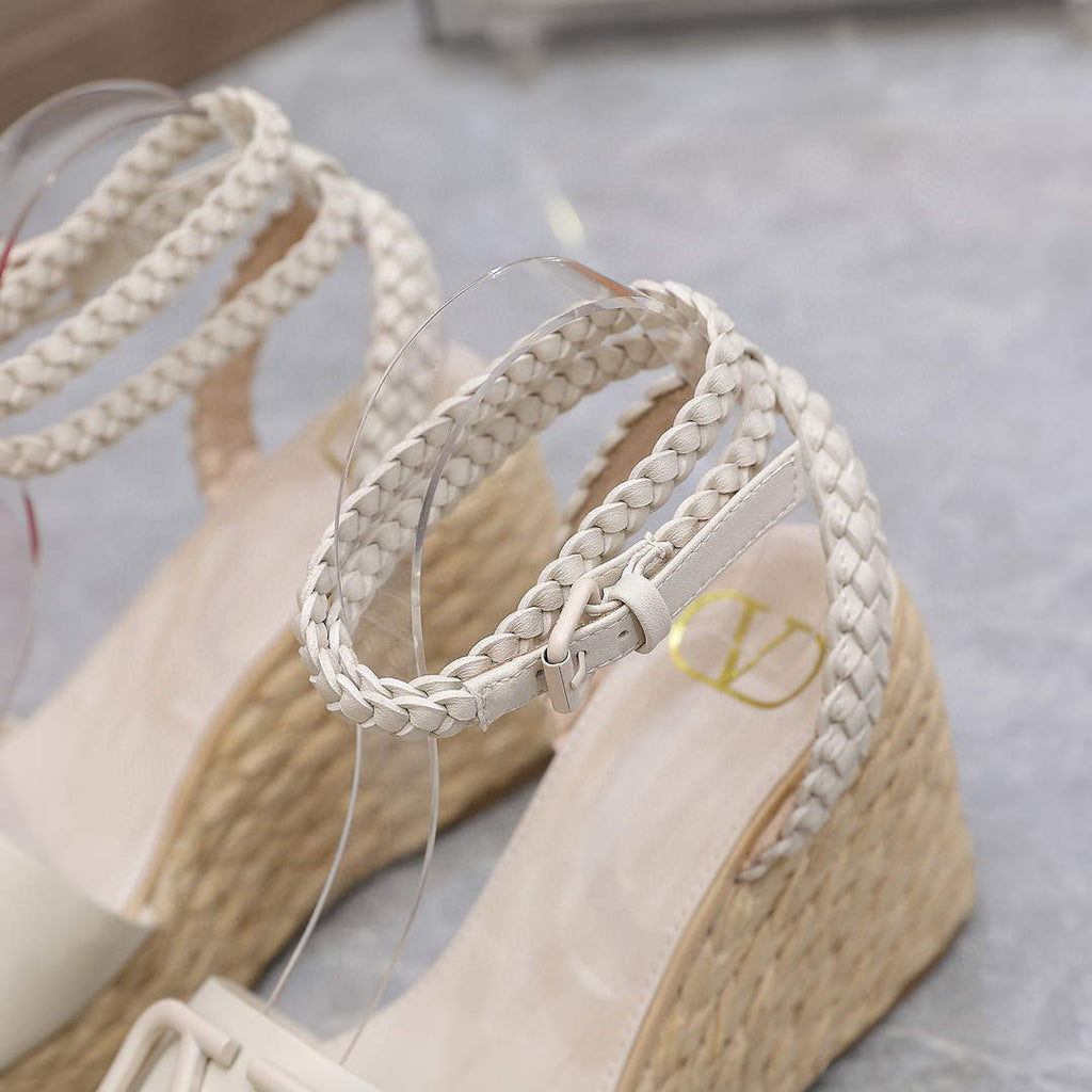 Valentino VLogo Signature Calfskin Wedge Sandal 90MM V78121