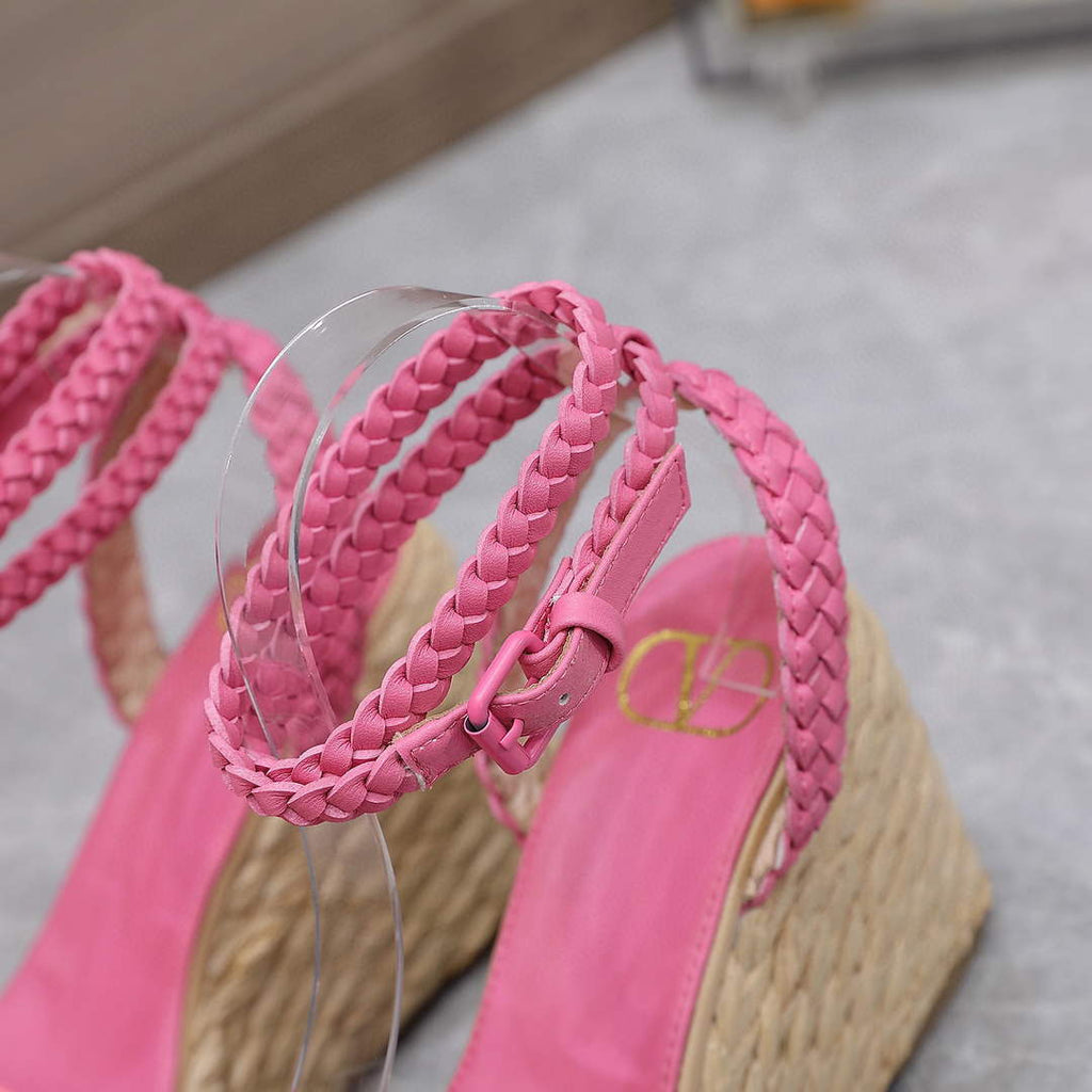 Valentino VLogo Signature Calfskin Wedge Sandal 90MM V78123