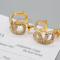 Valentino VLOGO SIGNATURE EARRINGS IN METAL AND SWAROVSKI CRYSTALS V880985 - Default Title - View 1