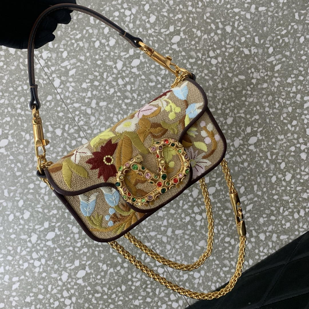 Valentino WB0K53SPV_C8N Garavani Locò Small Embroidered Shoulder Bag With Jewel Logo