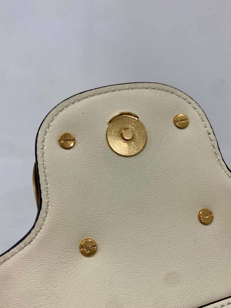 Valentino WB0K53ZXL Loc¨° Small Shoulder Bag in Calfskin Light Ivory