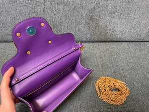 Valentino WB0K53ZXL Loc¨° Small Shoulder Bag in Calfskin Purple - Default Title - View 7