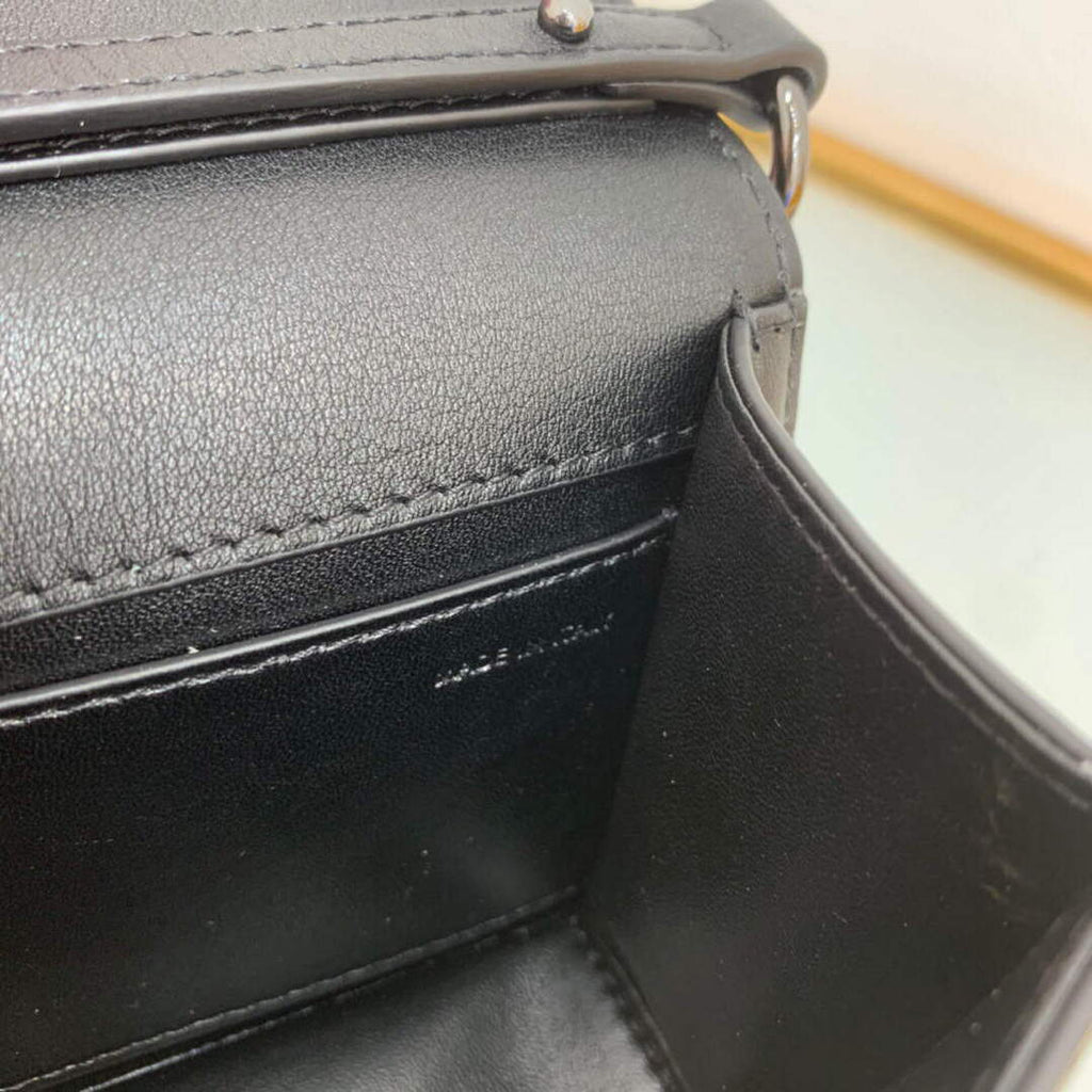 Valentino WB0K53ZXL Star diamond Loc¨° Small Shoulder Bag in Calfskin Black