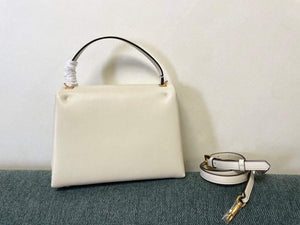 Valentino WB0K58ILK Medium One Stud Grainy Calfskin Handbag Light Ivory - Default Title - View 4
