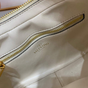Valentino WB0K69EIM Stud Sign Calfskin Hobo Bag Light Ivory - Default Title - View 7