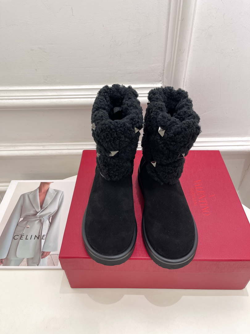 Valentino Women Shoes 1W2S0FG3QES7B1 Roman Stud Quiled Ankle Boot 194222