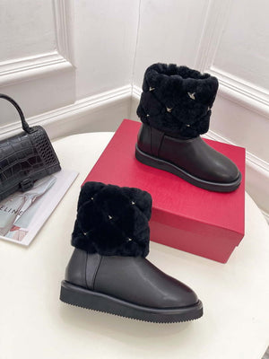 Valentino Women Shoes 1W2S0FG3QES7B1 Roman Stud Quiled Ankle Boot 194224 - 35 - View 4