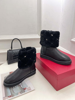 Valentino Women Shoes 1W2S0FG3QES7B1 Roman Stud Quiled Ankle Boot 194224 - 35 - View 3
