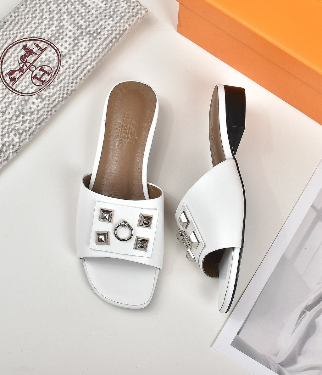 Hermes Women Shoes Designer Hermes Slippers Heel 60mm H70033