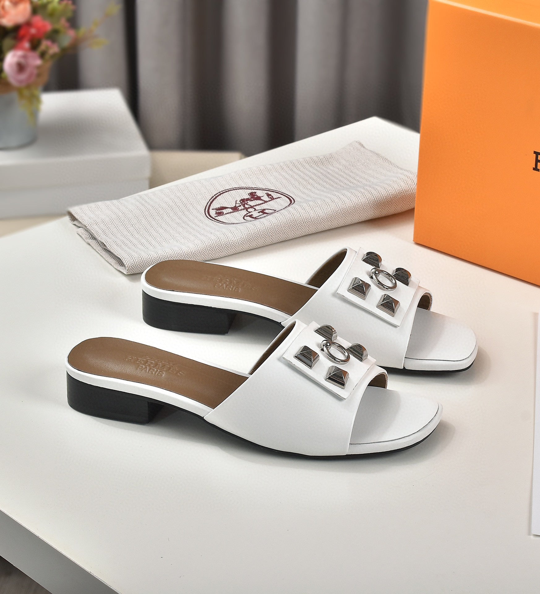 Hermes Women Shoes Designer Hermes Slippers Heel 60mm H70033 - 35 - View 3