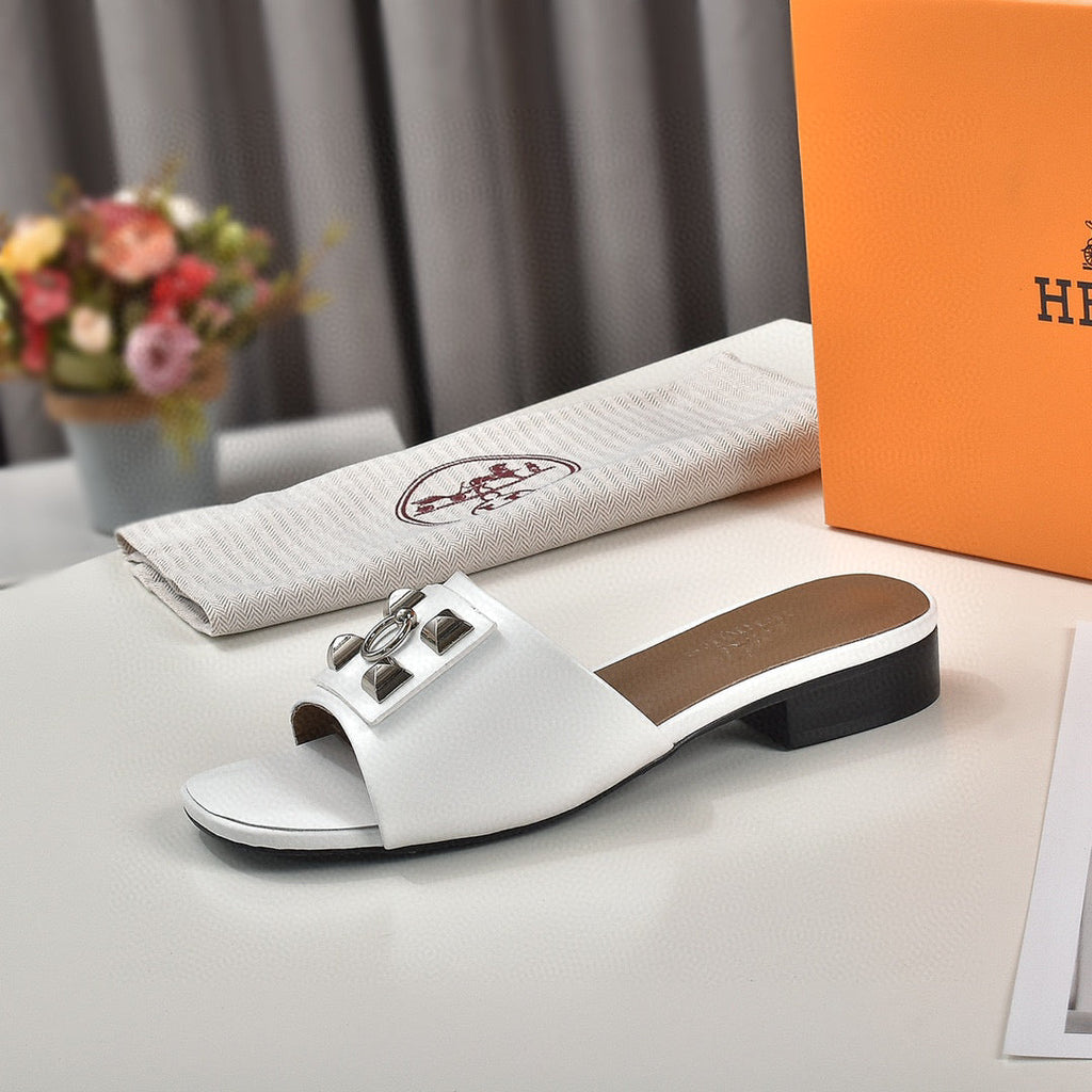 Hermes Women Shoes Designer Hermes Slippers Heel 60mm H70033