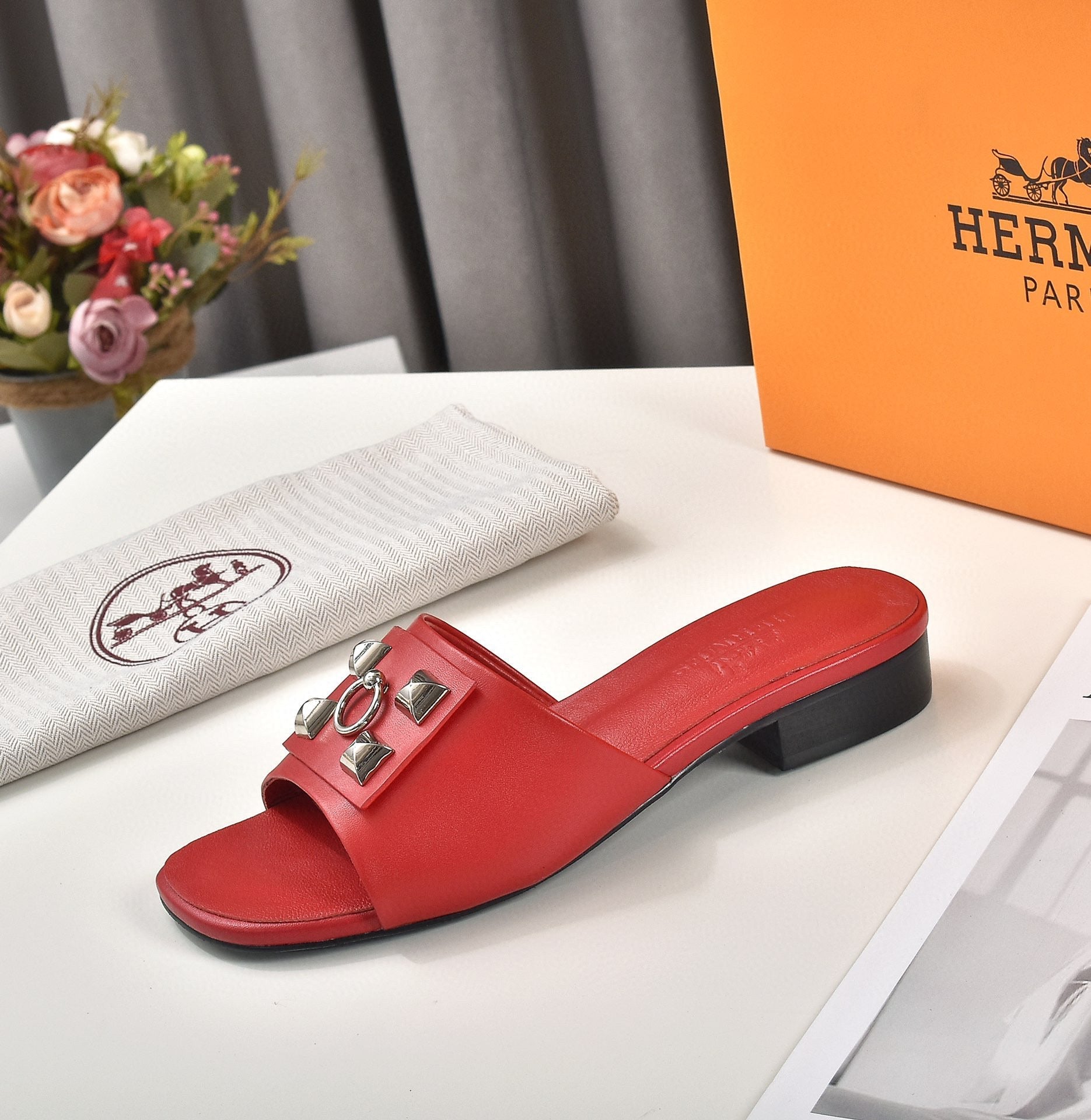 Hermes Women Shoes Designer Hermes Slippers Heel 60mm V80032 - 35 - View 5