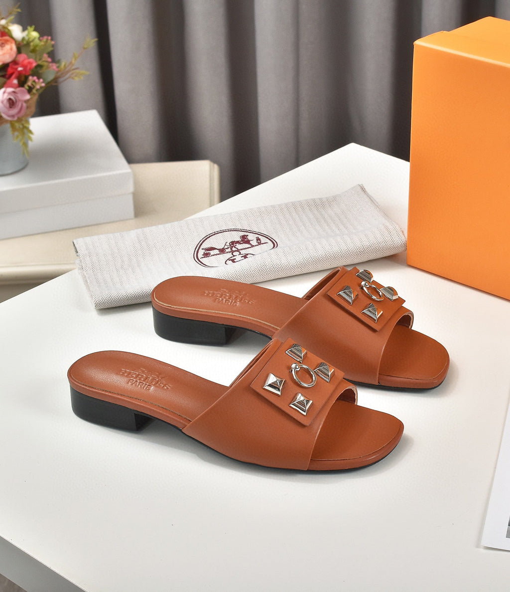 Hermes Women Shoes Designer Hermes Slippers Heel 60mm H80031